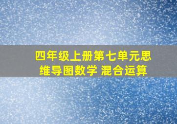 四年级上册第七单元思维导图数学 混合运算